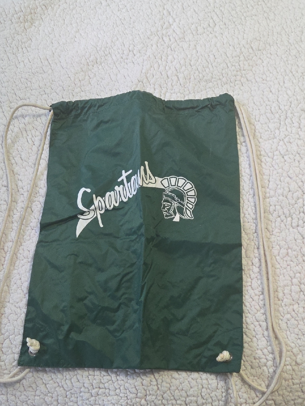 Spartans Green Drawstring Backpack